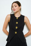 Emilia - Gold Button Vest