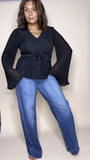 Hortencia - Black Tie Top