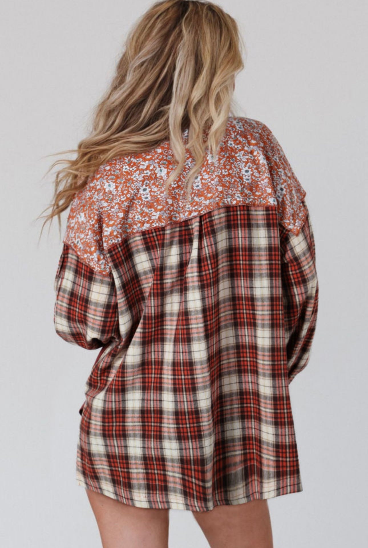 Red Floral Plaid Patchwork