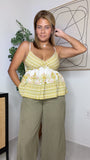 Hortencia - Day Top Yellow/Green