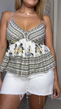 Hortencia - Day Top White/Black