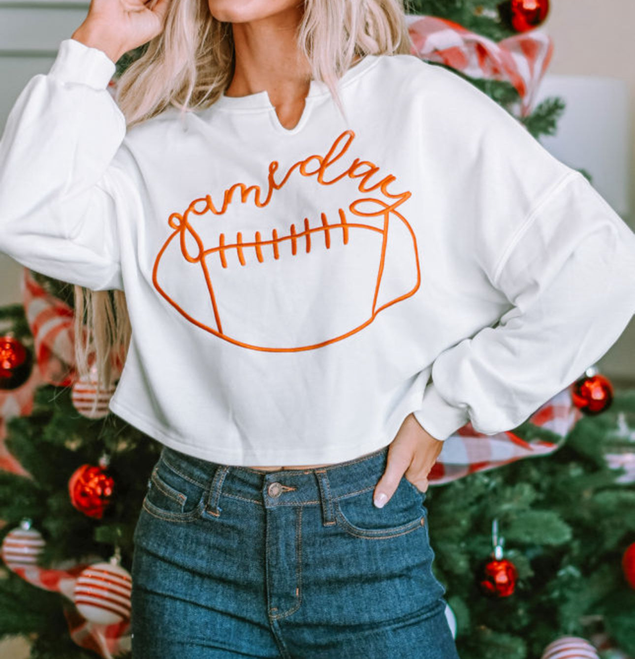 Game Day Cropped Sweatshirt