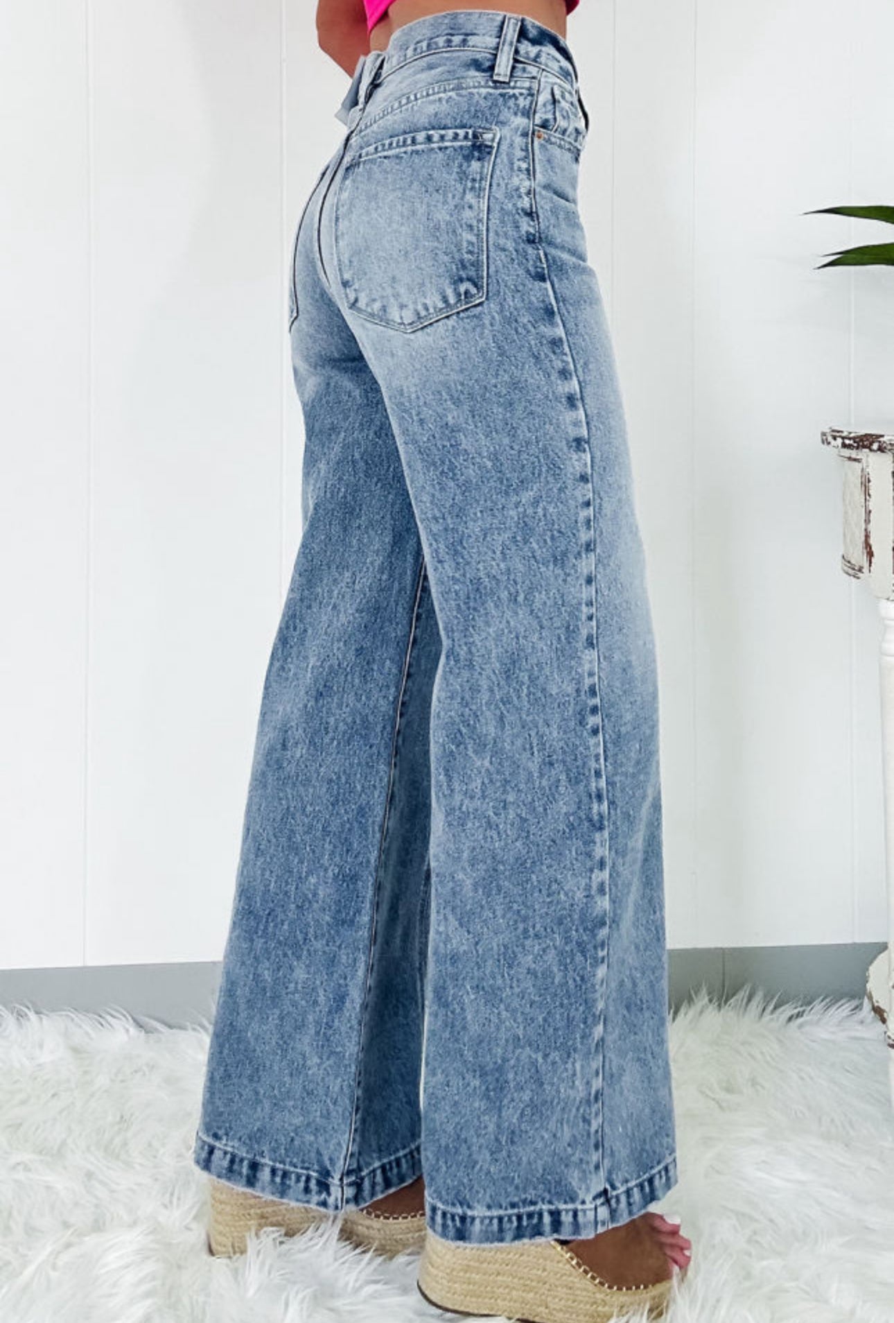 Dusk Blue Wide Leg Jeans