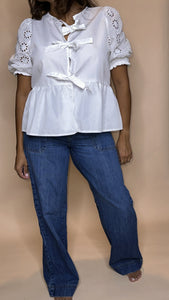 Josephine - Eyelet Embroded Top