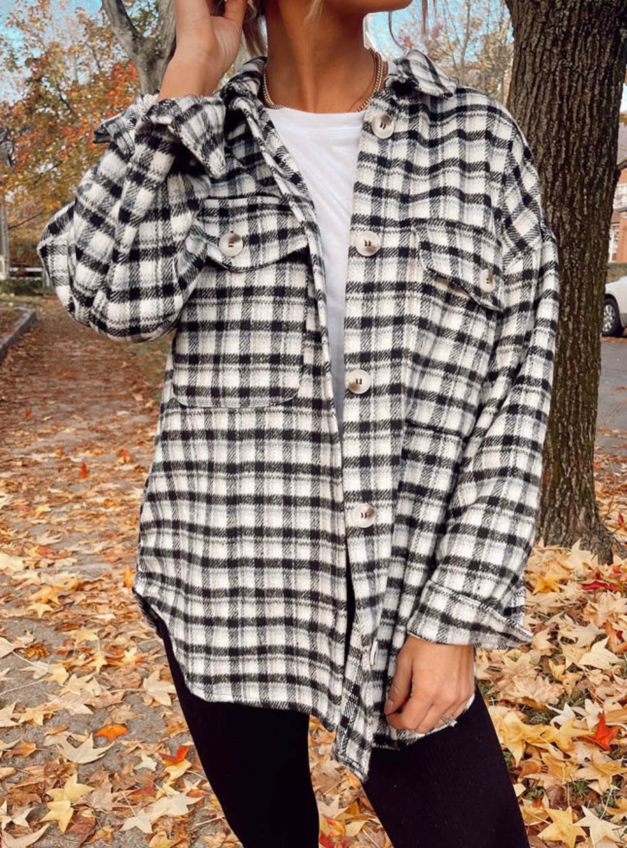 Black Plaid Shacket